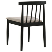 Hamlyn 5-piece Round Wood Dining Set Wheat and Black - 193930BLK-S5A