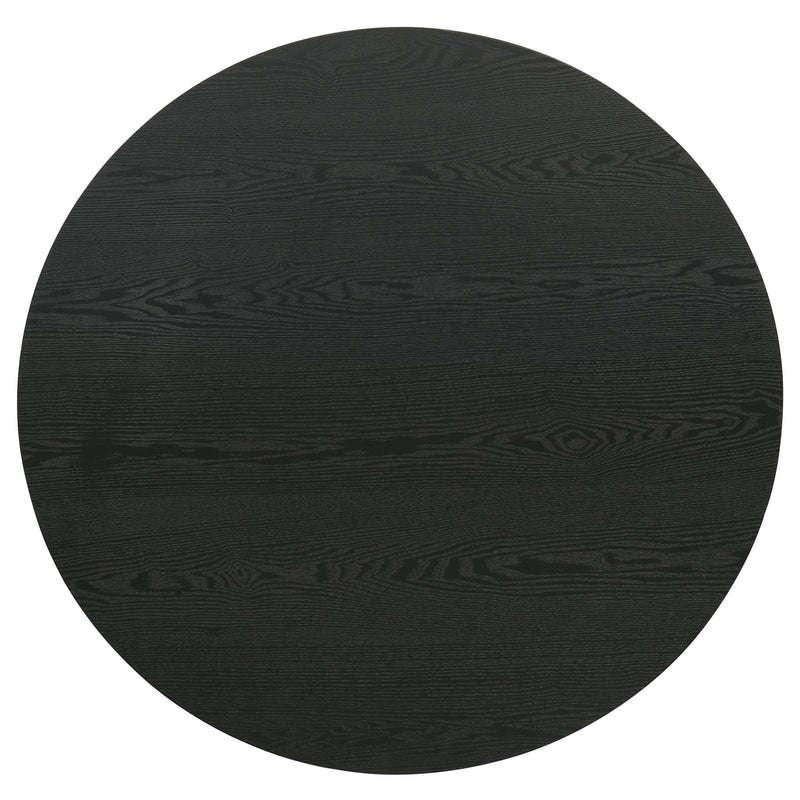 Hamlyn Round Fluted Occasional Cocktail Coffee Table Black - 706508