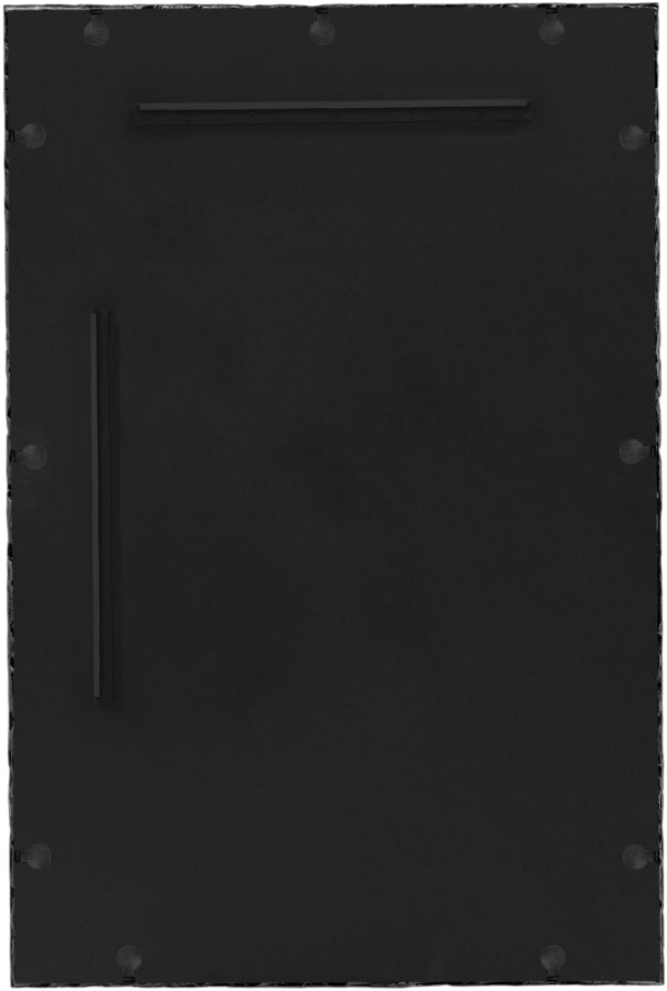 Hammer 24" W x 36" H Iron Frame Mirror in Black - 66004Black-M
