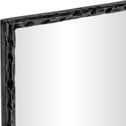 Hammer 24" W x 36" H Iron Frame Mirror in Black - 66004Black-M