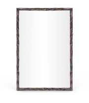 Hammer 24" W x 36" H Iron Frame Mirror in Brown - 66004Brown-M