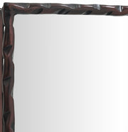 Hammer 24" W x 36" H Iron Frame Mirror in Brown - 66004Brown-M