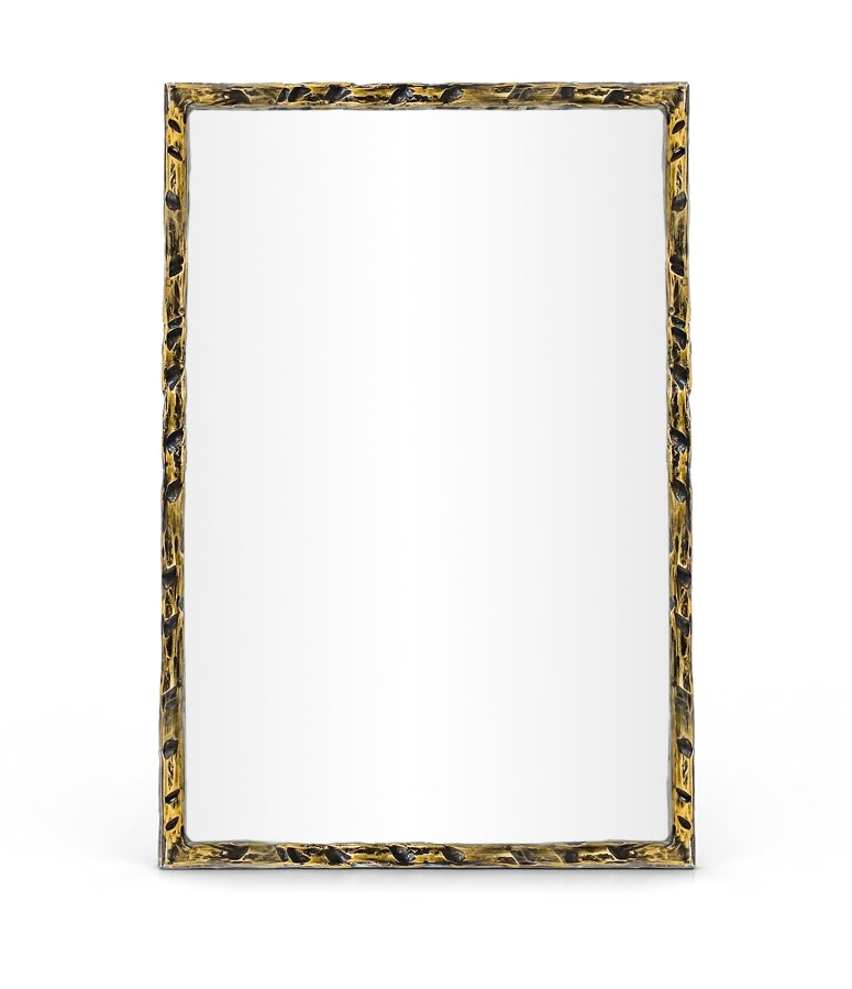 Hammer 24" W x 36" H Iron Frame Mirror in Gold - 66004Gold-M