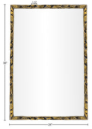 Hammer 24" W x 36" H Iron Frame Mirror in Gold - 66004Gold-M