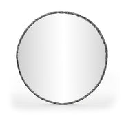 Hammer 36" W x 36" H Iron Frame Mirror in Black - 66006Black-M