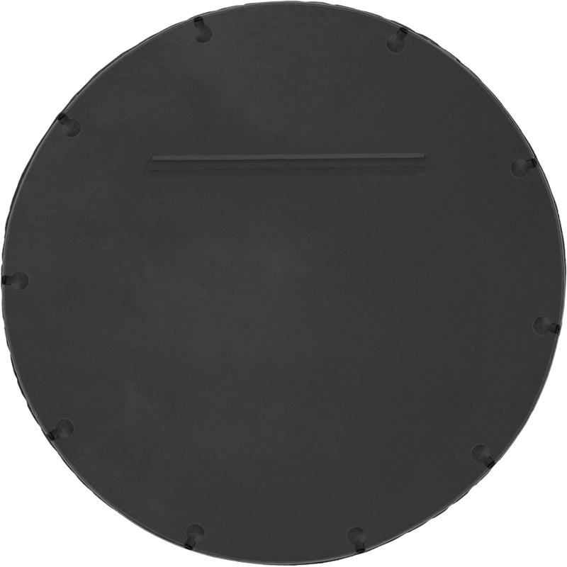 Hammer 36" W x 36" H Iron Frame Mirror in Black - 66006Black-M