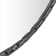 Hammer 36" W x 36" H Iron Frame Mirror in Black - 66006Black-M