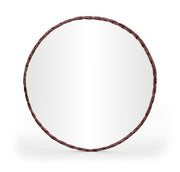 Hammer 36" W x 36" H Iron Frame Mirror in Brown - 66006Brown-M