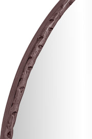 Hammer 36" W x 36" H Iron Frame Mirror in Brown - 66006Brown-M
