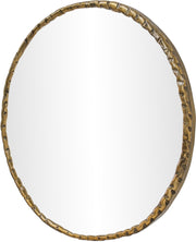 Hammer 36" W x 36" H Iron Frame Mirror in Gold - 66006Gold-M