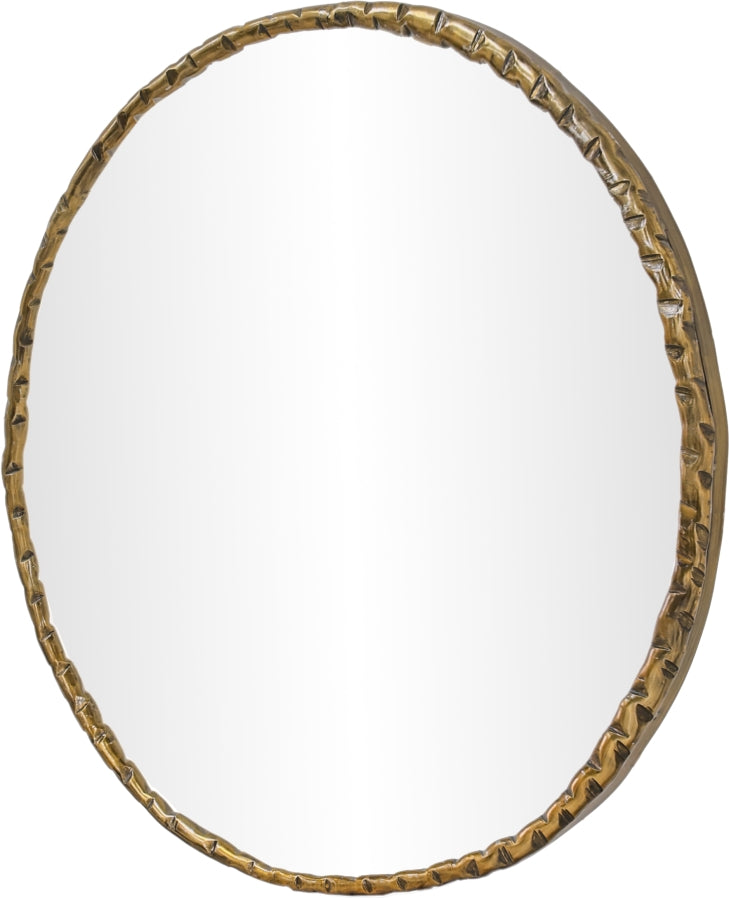 Hammer 36" W x 36" H Iron Frame Mirror in Gold - 66006Gold-M