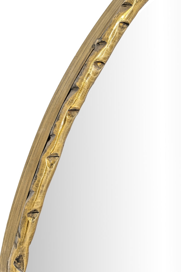 Hammer 36" W x 36" H Iron Frame Mirror in Gold - 66006Gold-M