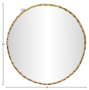 Hammer 36" W x 36" H Iron Frame Mirror in Gold - 66006Gold-M