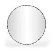 Hammer 36" W x 36" H Iron Frame Mirror in Silver - 66006Silver-M