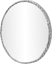 Hammer 36" W x 36" H Iron Frame Mirror in Silver - 66006Silver-M