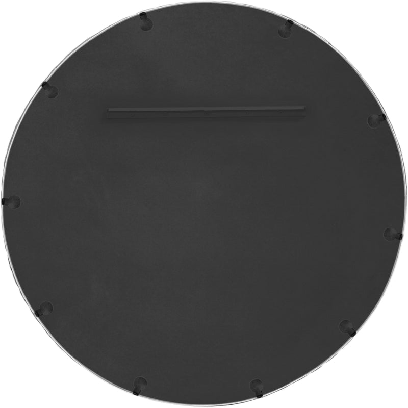 Hammer 36" W x 36" H Iron Frame Mirror in Silver - 66006Silver-M