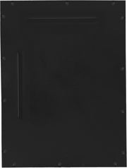 Hammer 48" W x 36" H Iron Frame Mirror in Black - 66005Black-M