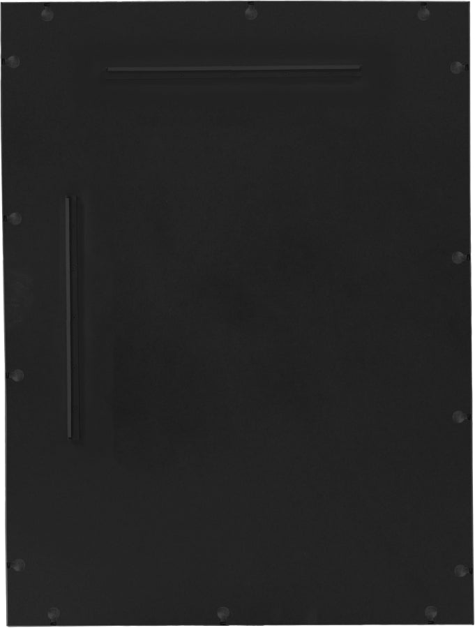 Hammer 48" W x 36" H Iron Frame Mirror in Black - 66005Black-M