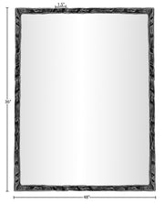 Hammer 48" W x 36" H Iron Frame Mirror in Black - 66005Black-M