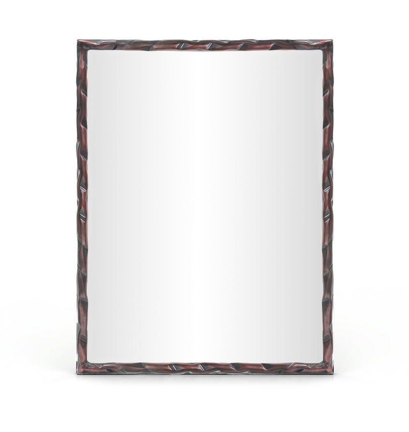 Hammer 48" W x 36" H Iron Frame Mirror in Brown - 66005Brown-M