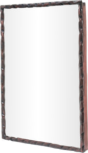 Hammer 48" W x 36" H Iron Frame Mirror in Brown - 66005Brown-M