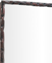 Hammer 48" W x 36" H Iron Frame Mirror in Brown - 66005Brown-M