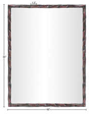 Hammer 48" W x 36" H Iron Frame Mirror in Brown - 66005Brown-M
