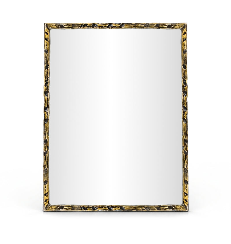 Hammer 48" W x 36" H Iron Frame Mirror in Gold - 66005Gold-M