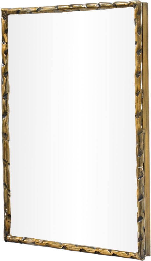 Hammer 48" W x 36" H Iron Frame Mirror in Gold - 66005Gold-M