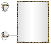 Hammer 48" W x 36" H Iron Frame Mirror in Gold - 66005Gold-M