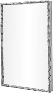 Hammer 48" W x 36" H Iron Frame Mirror in Silver - 66005Silver-M