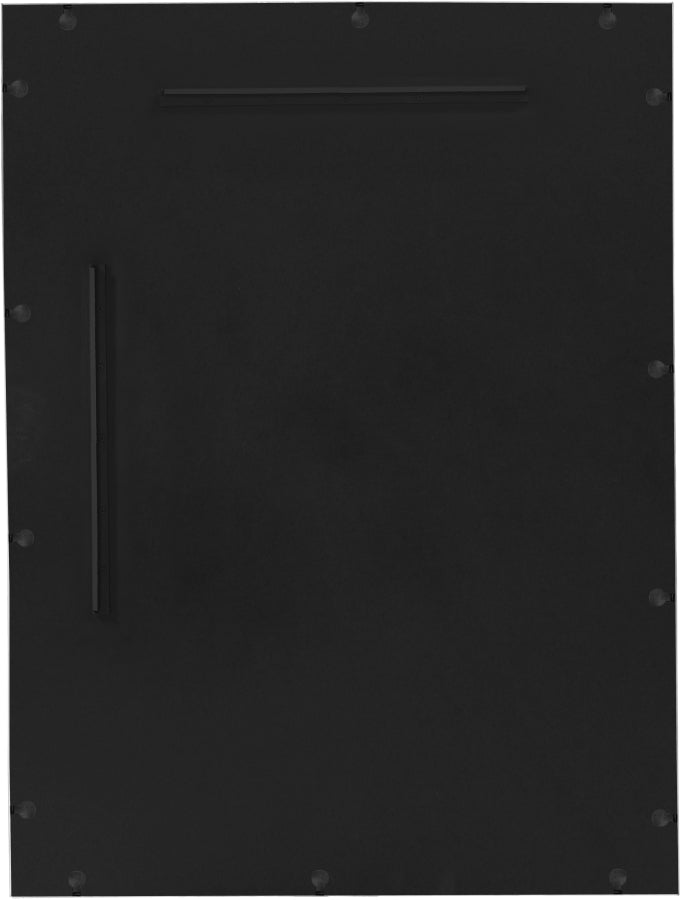 Hammer 48" W x 36" H Iron Frame Mirror in Silver - 66005Silver-M