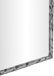 Hammer 48" W x 36" H Iron Frame Mirror in Silver - 66005Silver-M