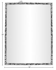 Hammer 48" W x 36" H Iron Frame Mirror in Silver - 66005Silver-M