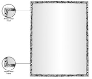 Hammer 48" W x 36" H Iron Frame Mirror in Silver - 66005Silver-M