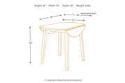 Hammis Dark Brown Dining Drop Leaf Table - Gate FurnitureDining Table