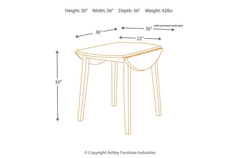 Hammis Dark Brown Dining Drop Leaf Table - Gate FurnitureDining Table