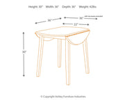 Hammis Dining Table and 2 Chairs in Dark Brown - PKG000083