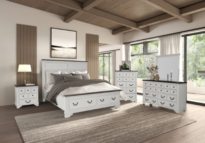 Hampstead White/Dark Brown Chest - FM79014WH-C
