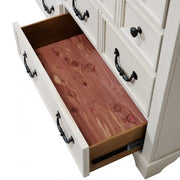 Hampstead White/Dark Brown Dresser - FM79014WH-D