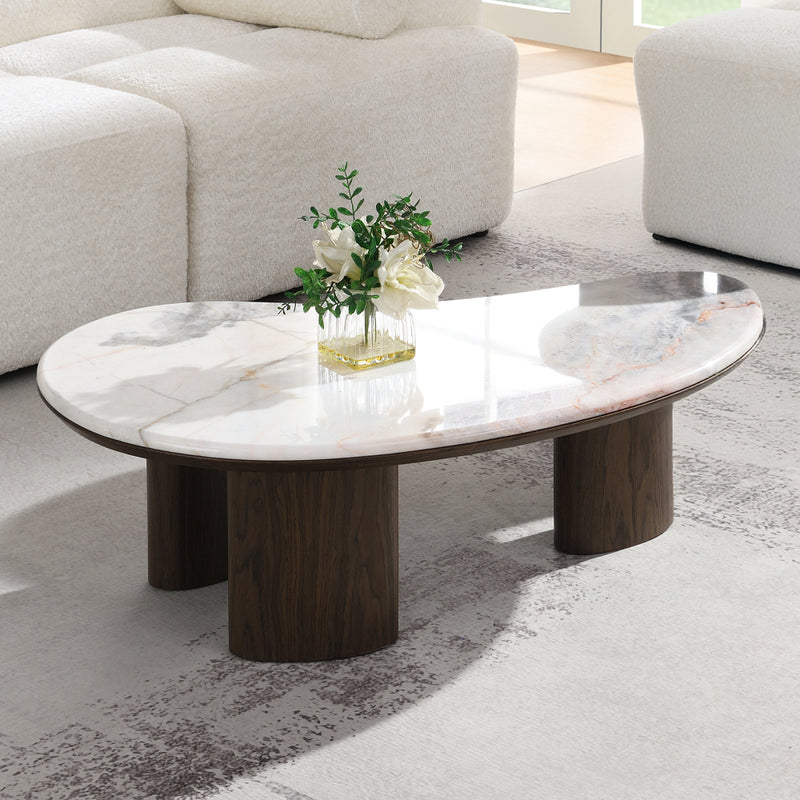 Hanale Coffee Table w/Natural Marble - LV04575