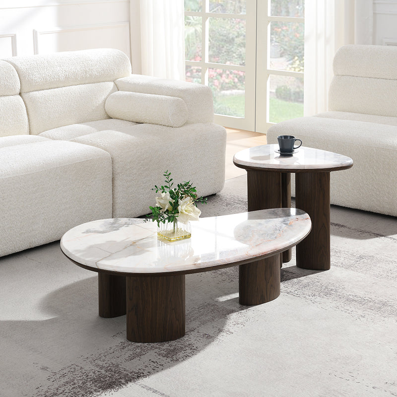 Hanale Coffee Table w/Natural Marble - LV04575