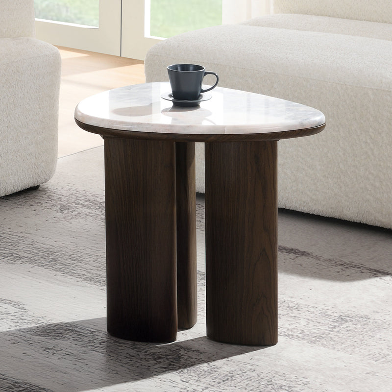 Hanale End Table w/Natural Marble - LV04576