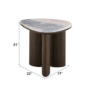Hanale End Table w/Natural Marble - LV04576