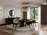Hanedan Diningroom (Consol With Mirror & Dining Table & 2 Lux Dining Chair & 2 Dining Chair) - 200-GAB-HAN-DT-6-SET