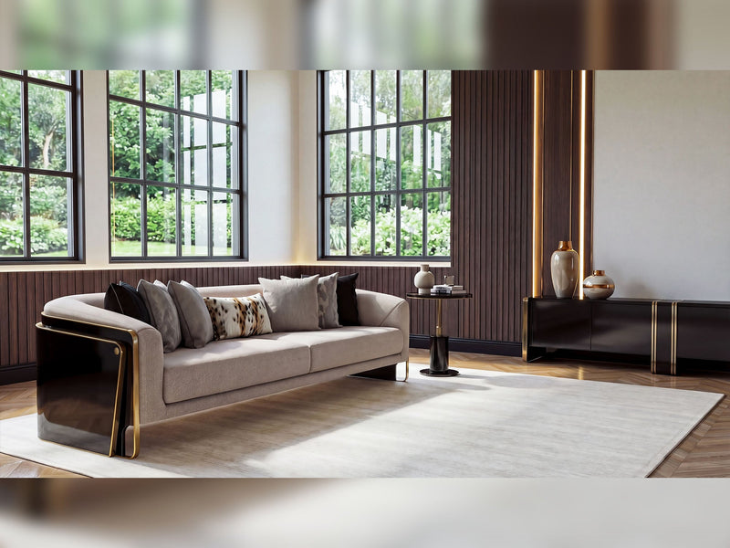 Hanedan Stationary Four Seat Lux Sofa in Cream - 200-GAB-HAN-4L