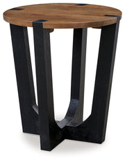 Hanneforth Coffee Table with 1 End Table in Brown/Black - PKG016516