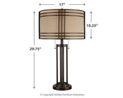 Hanswell Dark Brown Table Lamp (Set of 2) - L208294X2