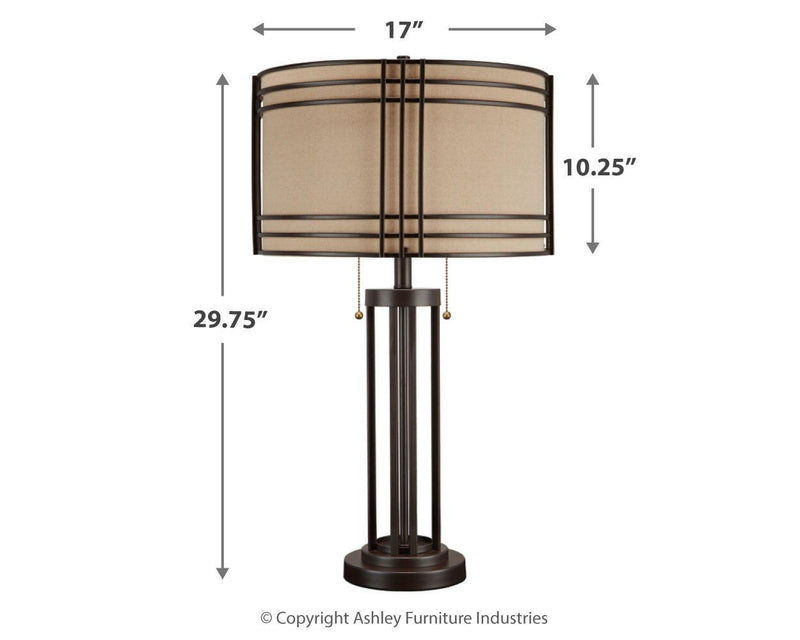 Hanswell Dark Brown Table Lamp (Set of 2) - L208294X2