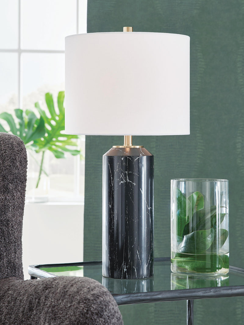Hanzila Black/Gold Finish Table Lamp - L236074